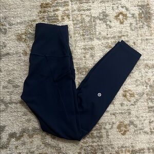 Lululemon Athletica Wunder Train High-Rise Tight with Pockets 25″ in True Navy